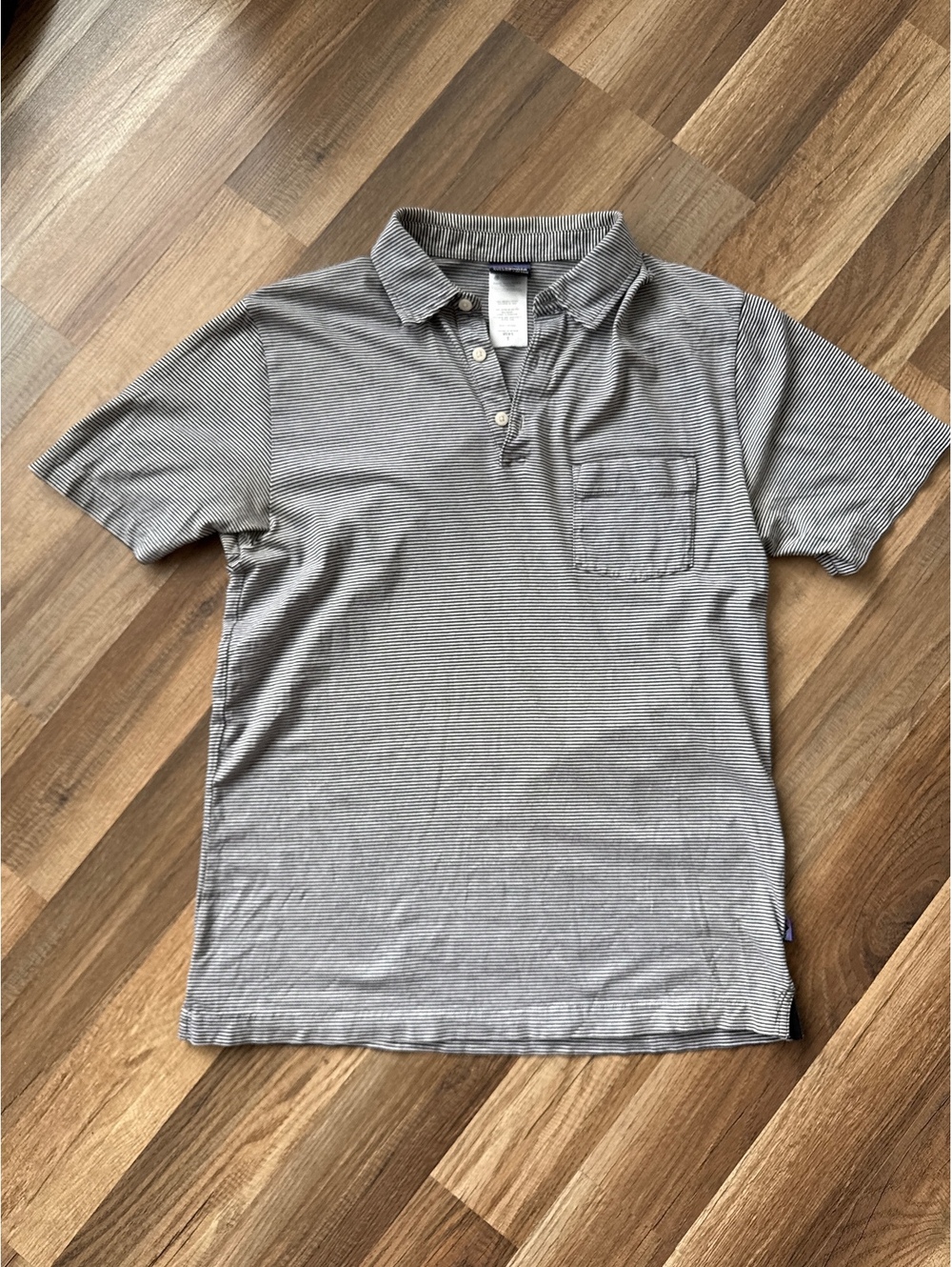 Patagonia Men's Striped Organic Cotton Polo Shirt Size S